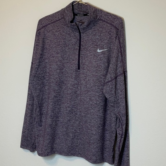 Nike Tops - Nike Running 3/4 Zip Pullover Long Sleeve Purple 1X